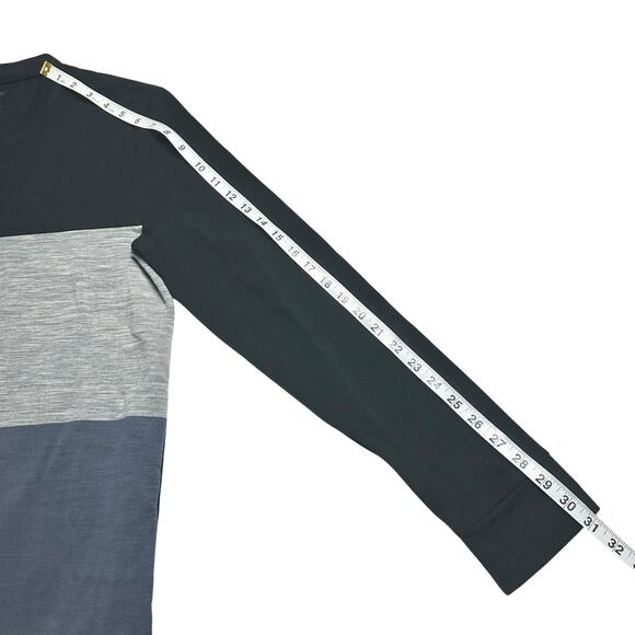 Icebreaker | Men | Merino Wool Color Block Stripe Crew Neck Sweater | Size Small - Picture 7 of 10